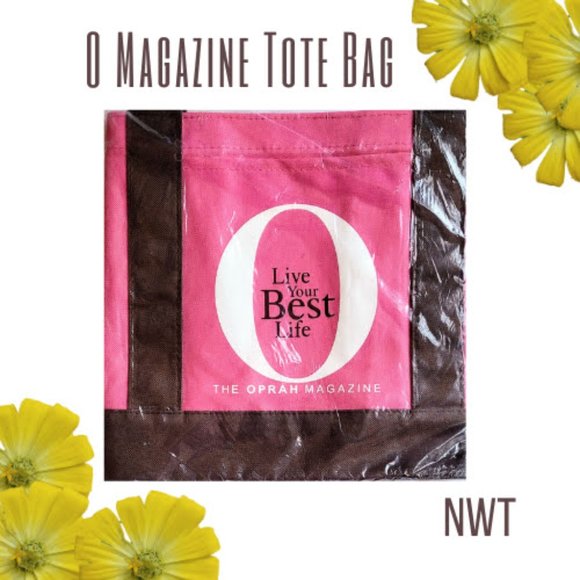 Oprah Tote Bag O Magazine Live Your Best Life Canvas Bag Small Reusable NWT - Picture 3 of 4